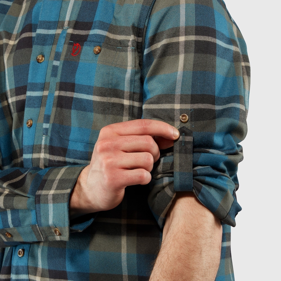 Fjällglim Shirt M Buckwheat Brown-Dark Navy Fjällräven Canada