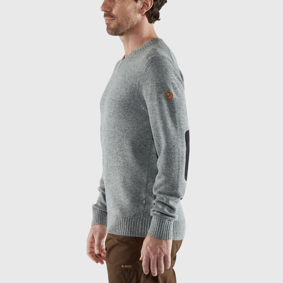 Övik V-Neck Sweater M Dark Grey Fjällräven Canada