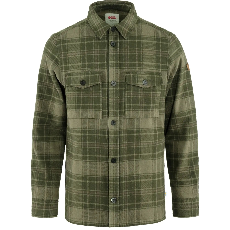 Övik Lite Padded Shirt M Deep Forest-Laurel Green Fjällräven Canada