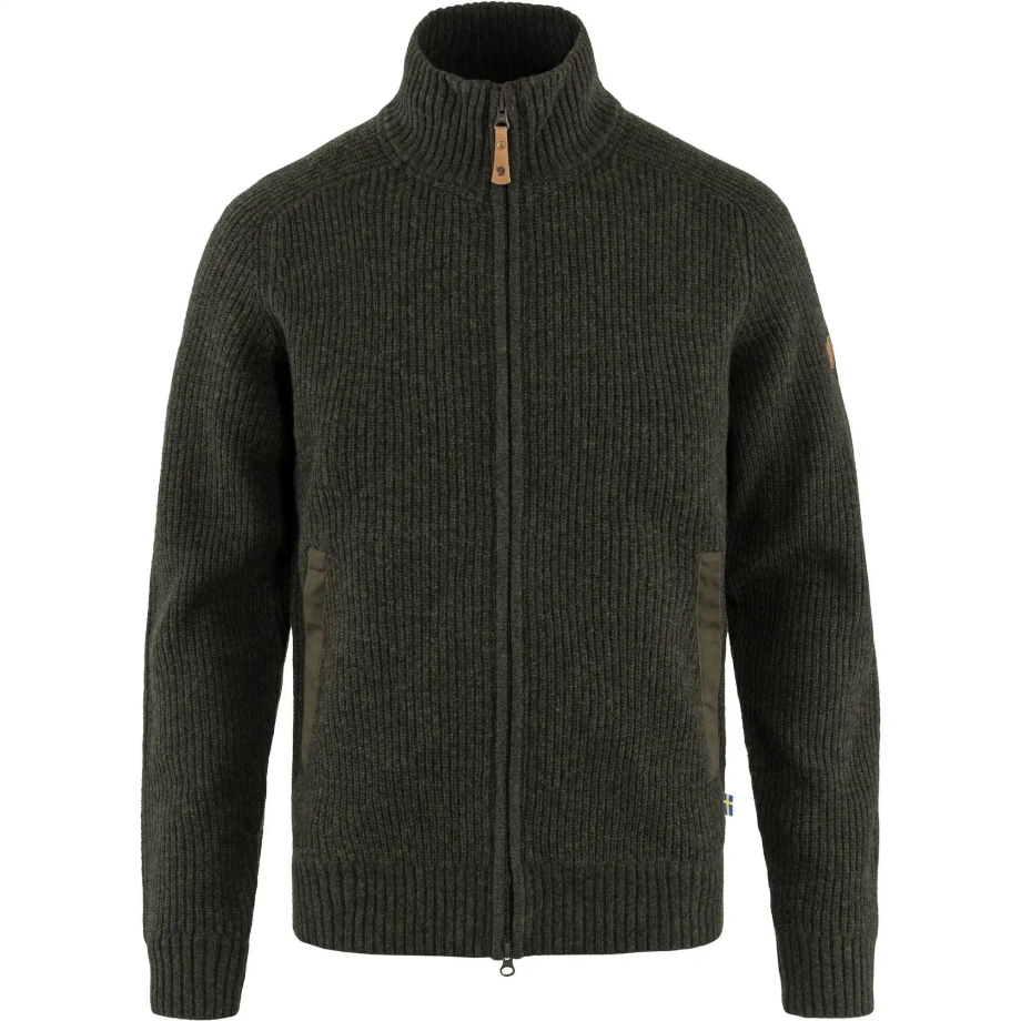 Dark Olive Övik Zip Cardigan Knit M Fashion Fjällräven Canada