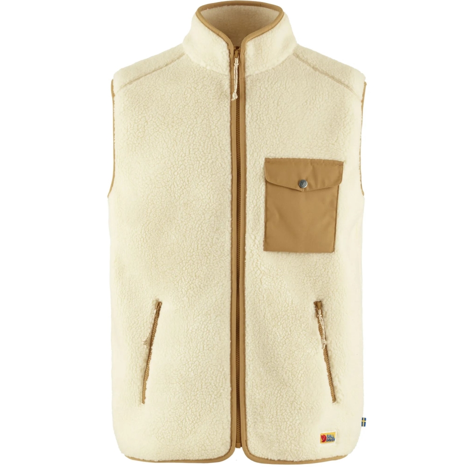Vardag Pile Fleece Vest M Chalk White-Buckwheat Brown Fjällräven Canada