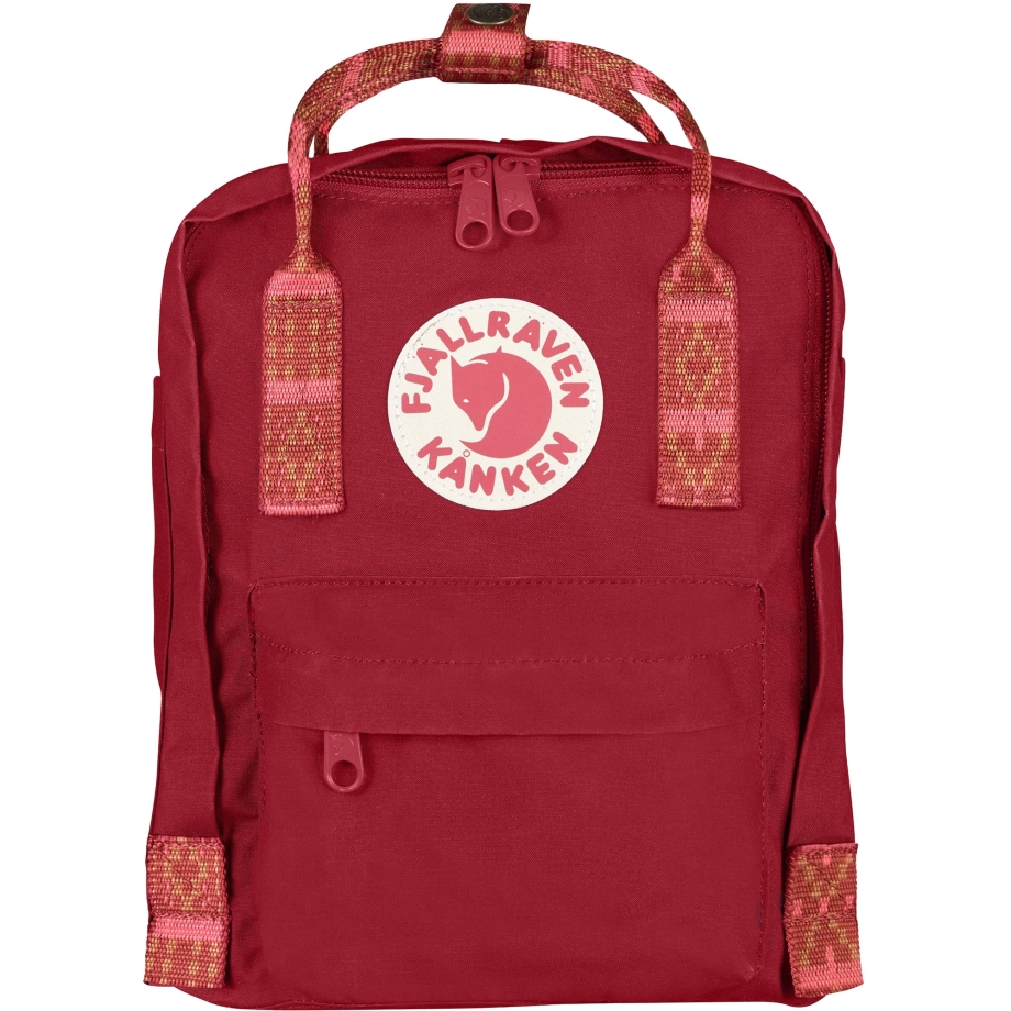 Deep Red-Folk Pattern Kånken Mini Fjällräven Canada