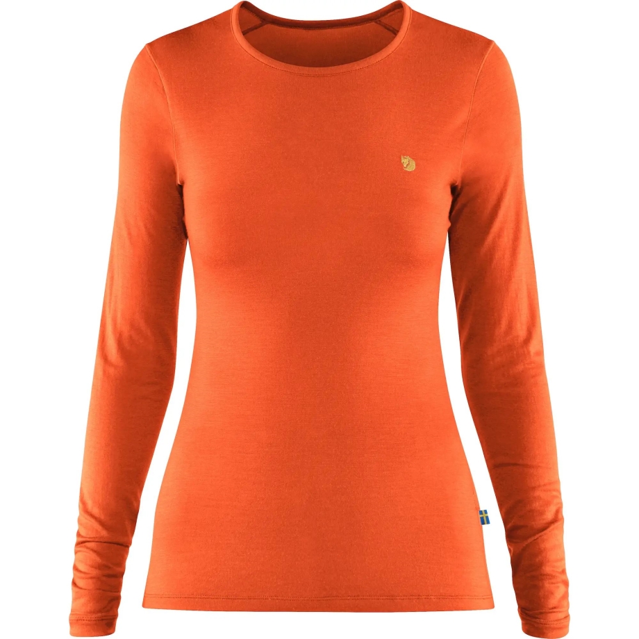 Hokkaido Orange Fjällräven Canada Bergtagen Thinwool Ls W